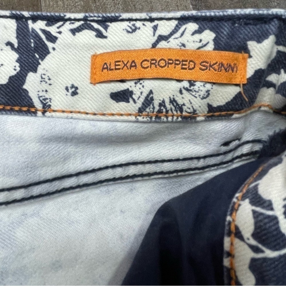 Tory Burch Floral Alexa Cropped Skinny Jeans size 28 - Picture 11 of 14